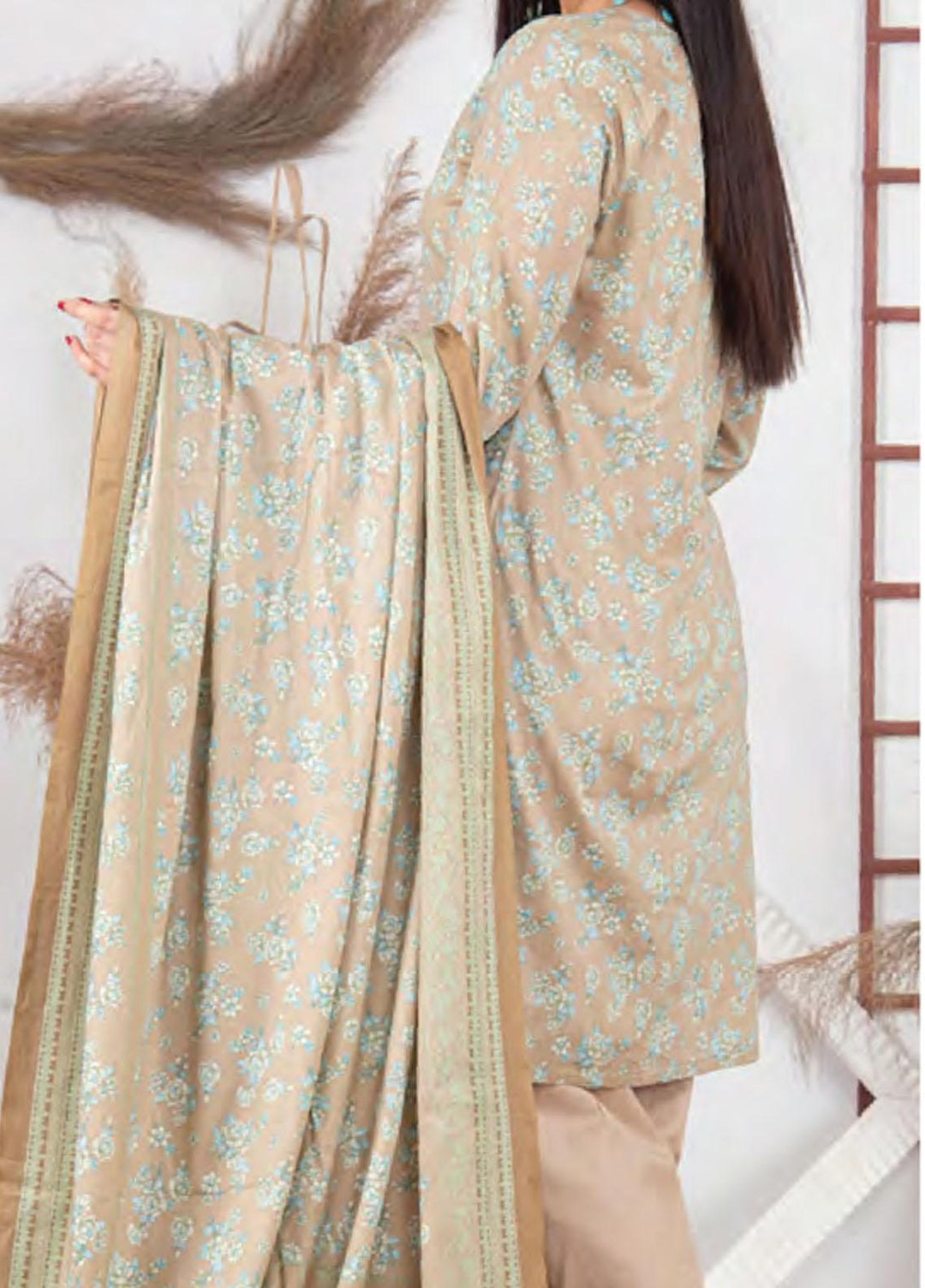 Five Star Printed Lawn Suit Unstitched 3 Piece FS22SL D-121B - Summer Collection