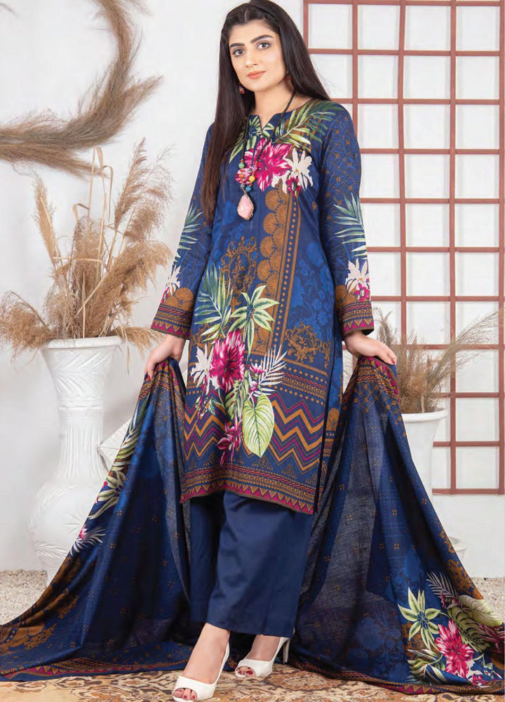 Five Star Printed Lawn Suit Unstitched 3 Piece FS22SL D-123A - Summer Collection