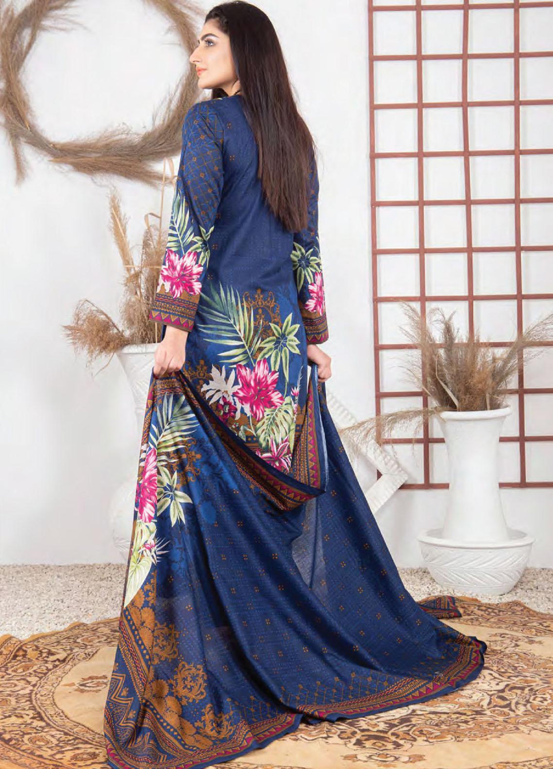 Five Star Printed Lawn Suit Unstitched 3 Piece FS22SL D-123A - Summer Collection