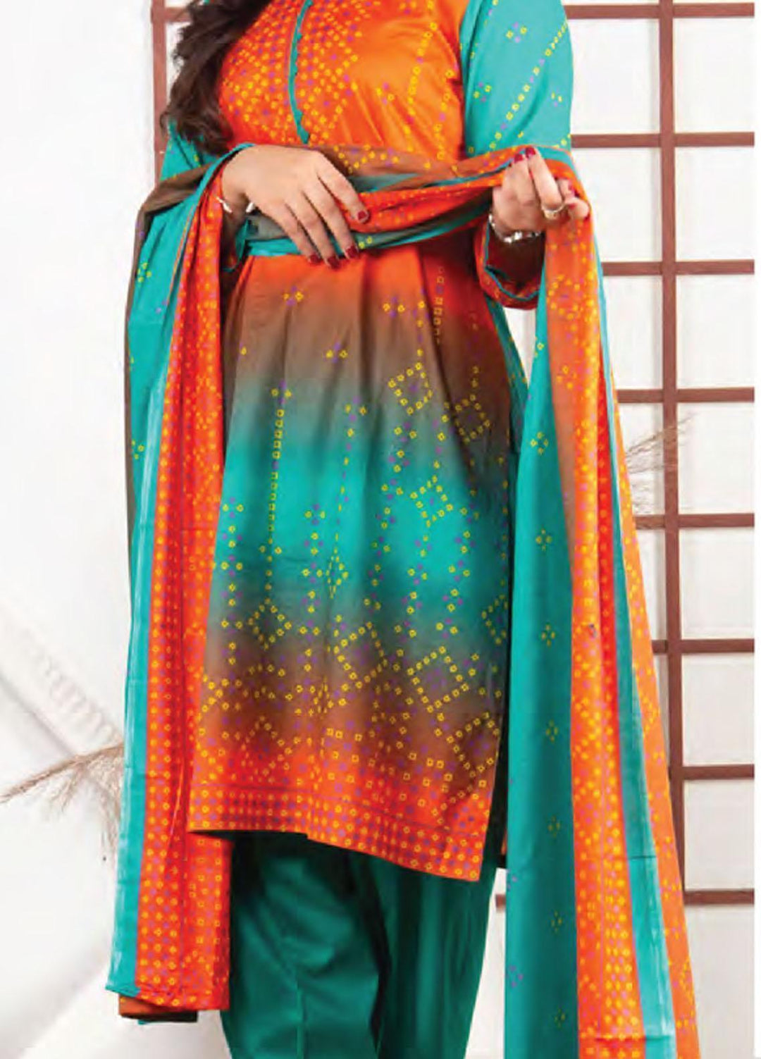 Five Star Printed Lawn Suit Unstitched 3 Piece FS22SL D-125B - Summer Collection