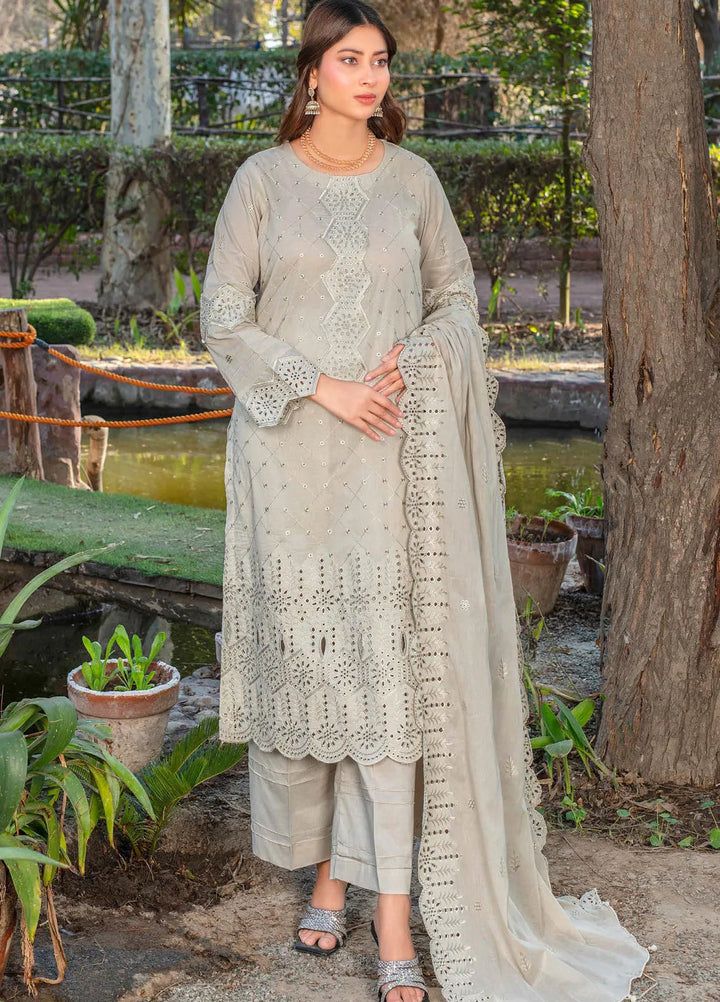 Fizza by Feroza Embroidered Lawn Suit Unstitched 3 Piece FZ25FS Art-03 - Summer Collection