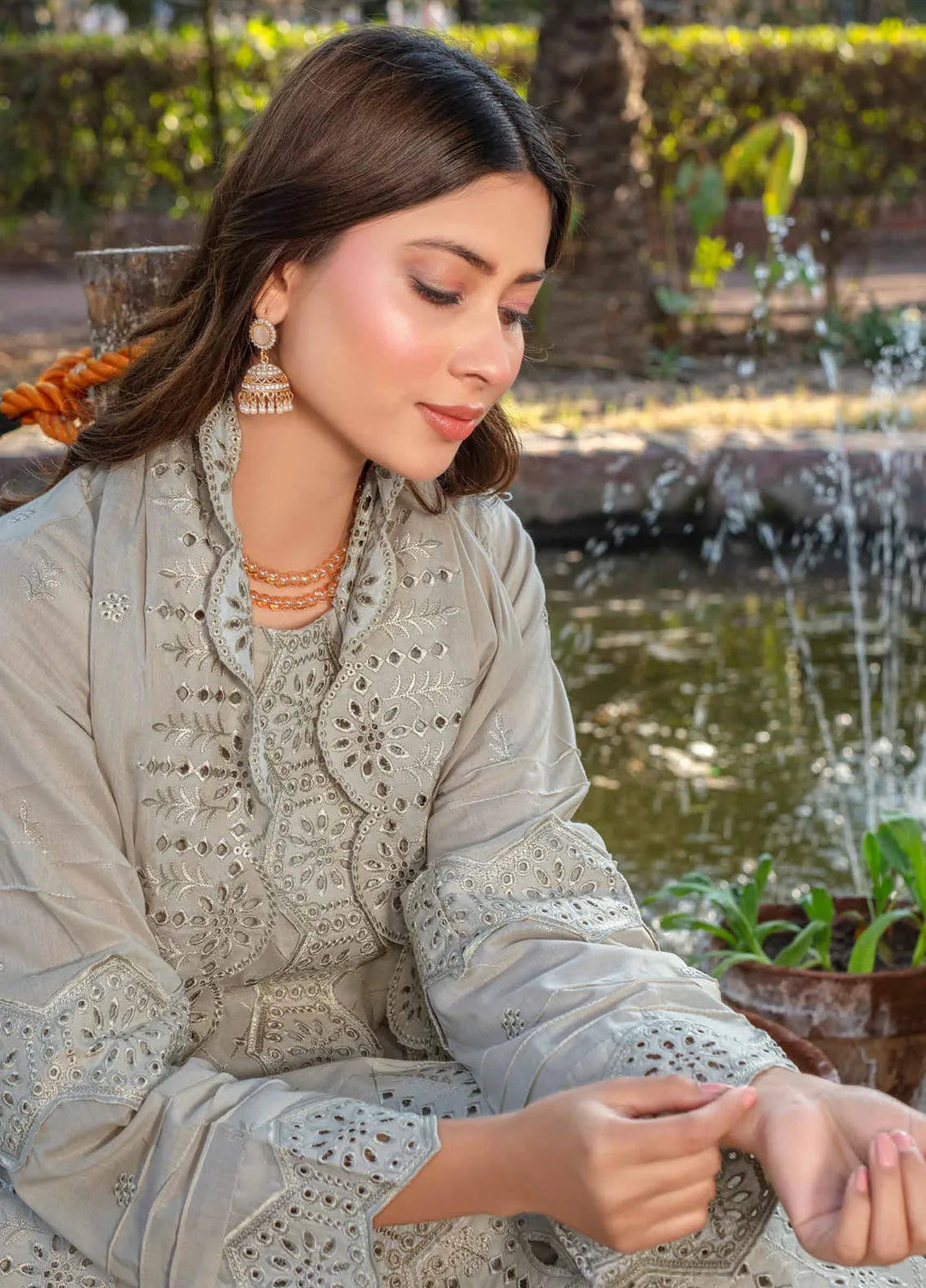 Fizza by Feroza Embroidered Lawn Suit Unstitched 3 Piece FZ25FS Art-03 - Summer Collection