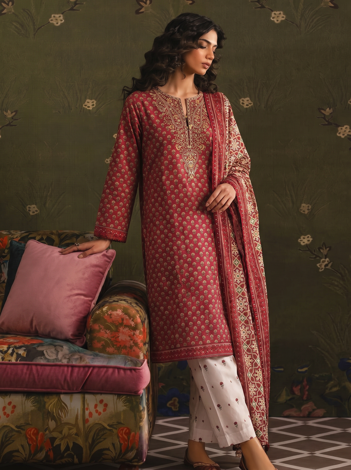 Daily Wear by HZ Textiles Unstitched Embroidered Lawn 3 Piece Suit PDW - 3317 Casual Collection