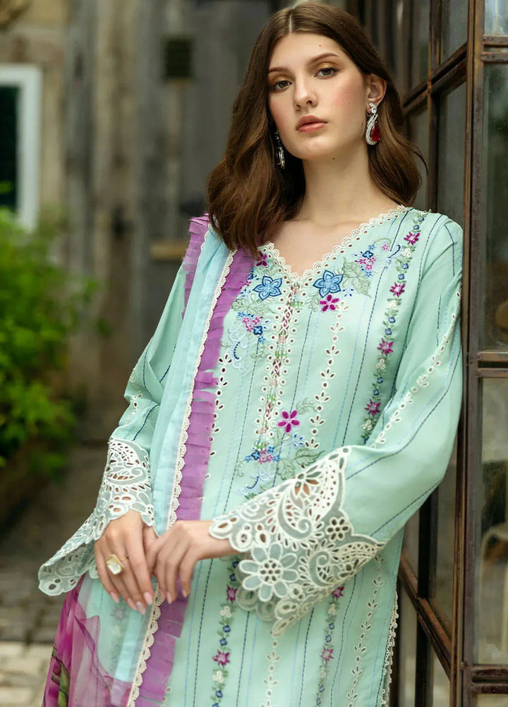 Flanerie by Roheenaz Embroidered Lawn Suit Unstitched 3 Piece RNZ25F Aurinda RNZ-2A - Summer Collection