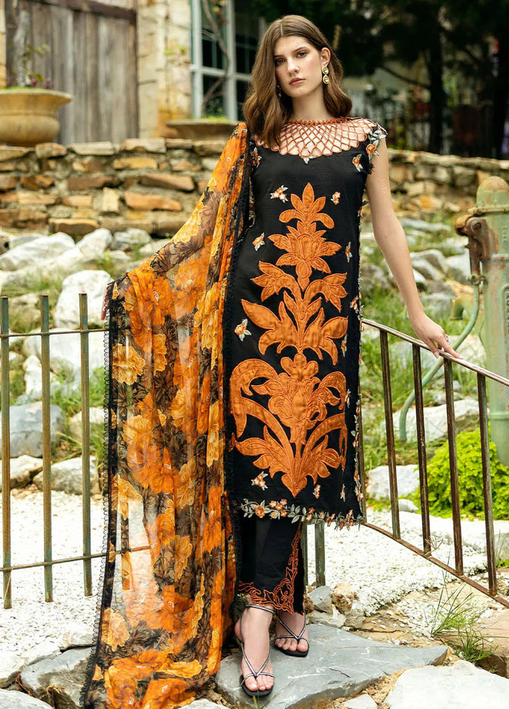 Flanerie by Roheenaz Embroidered Lawn Suit Unstitched 3 Piece RNZ25F Claire RNZ-5B - Summer Collection