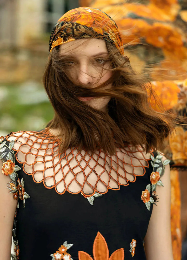 Flanerie by Roheenaz Embroidered Lawn Suit Unstitched 3 Piece RNZ25F Claire RNZ-5B - Summer Collection