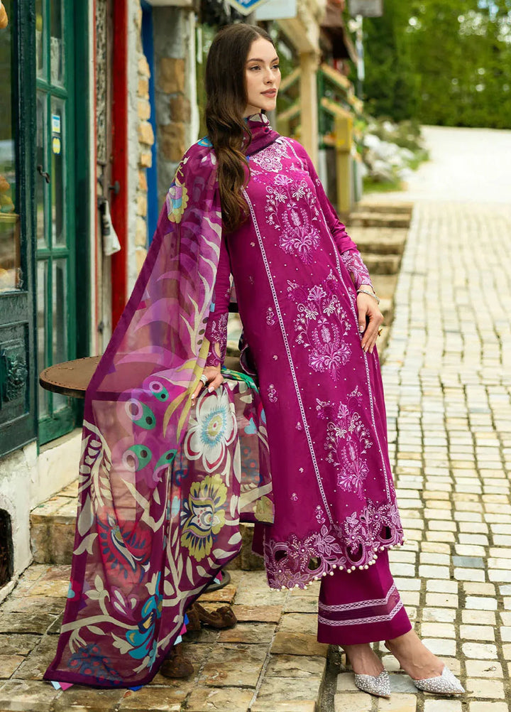 Flanerie by Roheenaz Embroidered Lawn Suit Unstitched 3 Piece RNZ25F Claudia RNZ-6A - Summer Collection