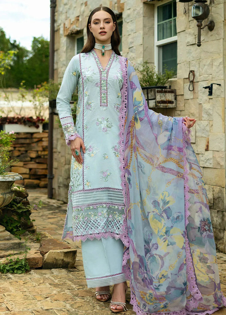 Flanerie by Roheenaz Embroidered Lawn Suit Unstitched 3 Piece RNZ25F Emilie RNZ-4B - Summer Collection