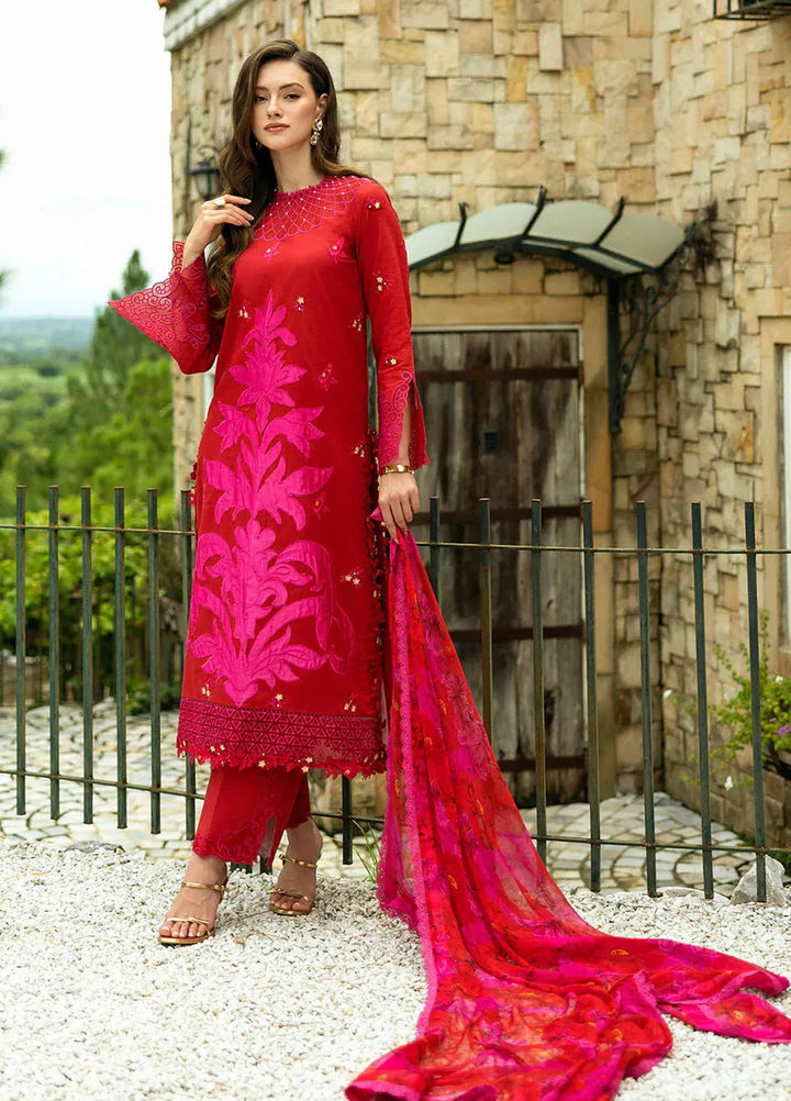 Flanerie by Roheenaz Embroidered Lawn Suit Unstitched 3 Piece RNZ25F Estelle RNZ-5A - Summer Collection