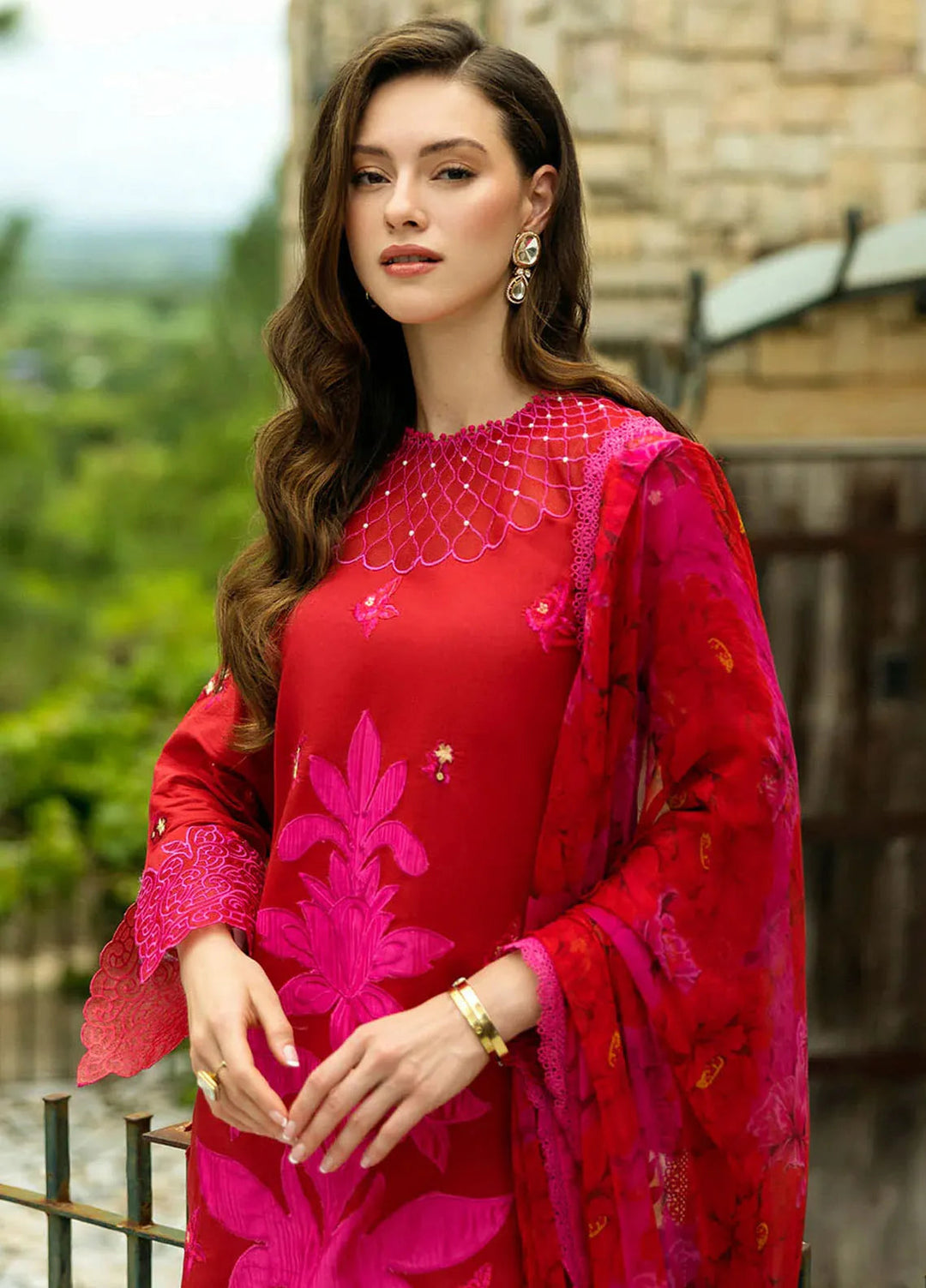 Flanerie by Roheenaz Embroidered Lawn Suit Unstitched 3 Piece RNZ25F Estelle RNZ-5A - Summer Collection