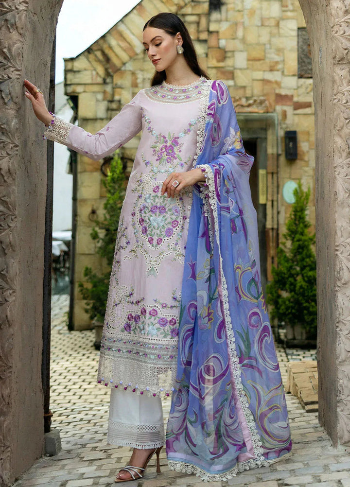 Flanerie by Roheenaz Embroidered Lawn Suit Unstitched 3 Piece RNZ25F Eugenia RNZ-1A - Summer Collection