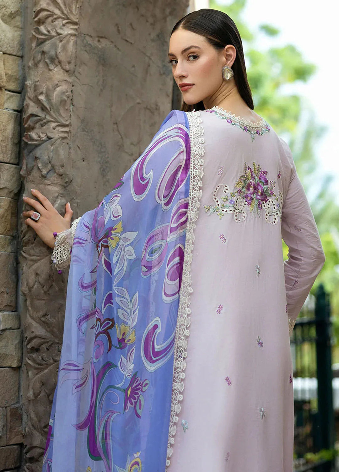 Flanerie by Roheenaz Embroidered Lawn Suit Unstitched 3 Piece RNZ25F Eugenia RNZ-1A - Summer Collection