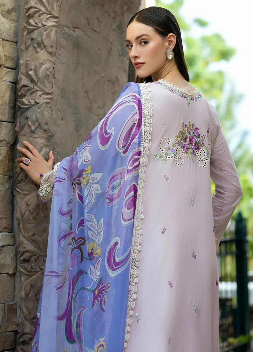 Flanerie by Roheenaz Embroidered Lawn Suit Unstitched 3 Piece RNZ25F Eugenia RNZ-1A - Summer Collection