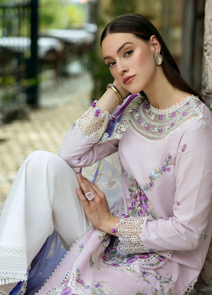 Flanerie by Roheenaz Embroidered Lawn Suit Unstitched 3 Piece RNZ25F Eugenia RNZ-1A - Summer Collection