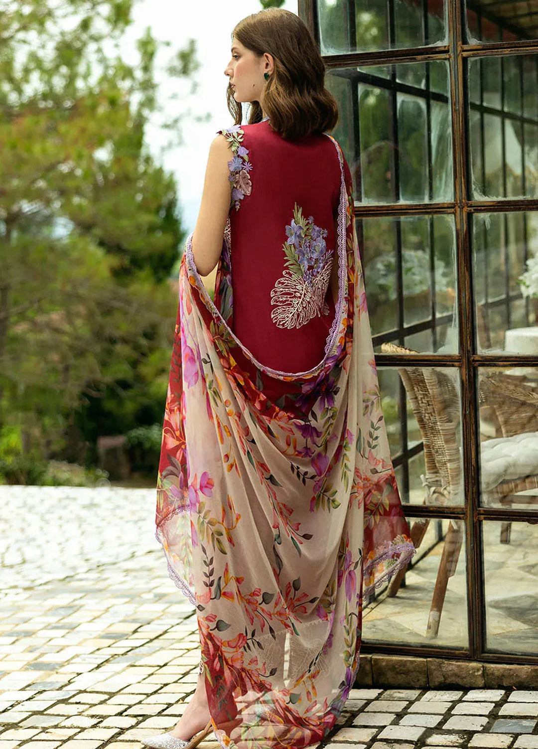 Flanerie by Roheenaz Embroidered Lawn Suit Unstitched 3 Piece RNZ25F Gabriella RNZ-3A - Summer Collection