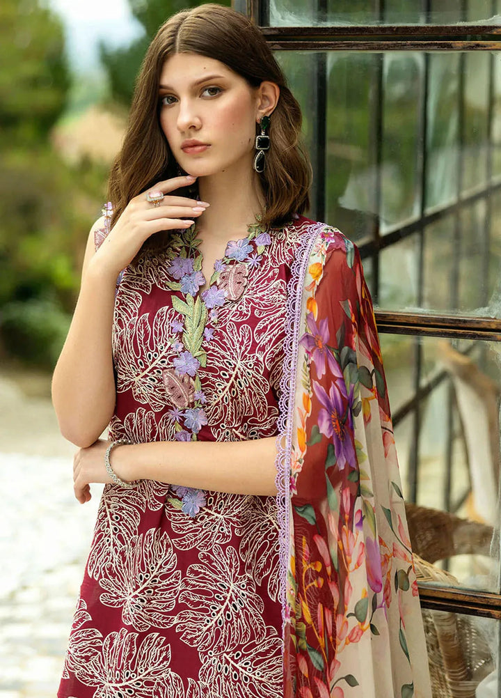 Flanerie by Roheenaz Embroidered Lawn Suit Unstitched 3 Piece RNZ25F Gabriella RNZ-3A - Summer Collection