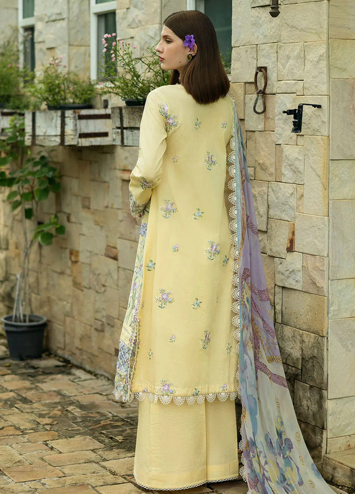 Flanerie by Roheenaz Embroidered Lawn Suit Unstitched 3 Piece RNZ25F Gisele RNZ-4A - Summer Collection