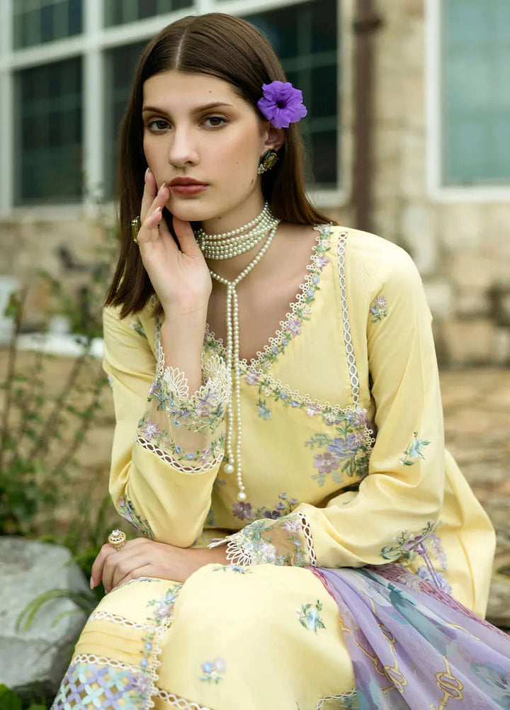 Flanerie by Roheenaz Embroidered Lawn Suit Unstitched 3 Piece RNZ25F Gisele RNZ-4A - Summer Collection
