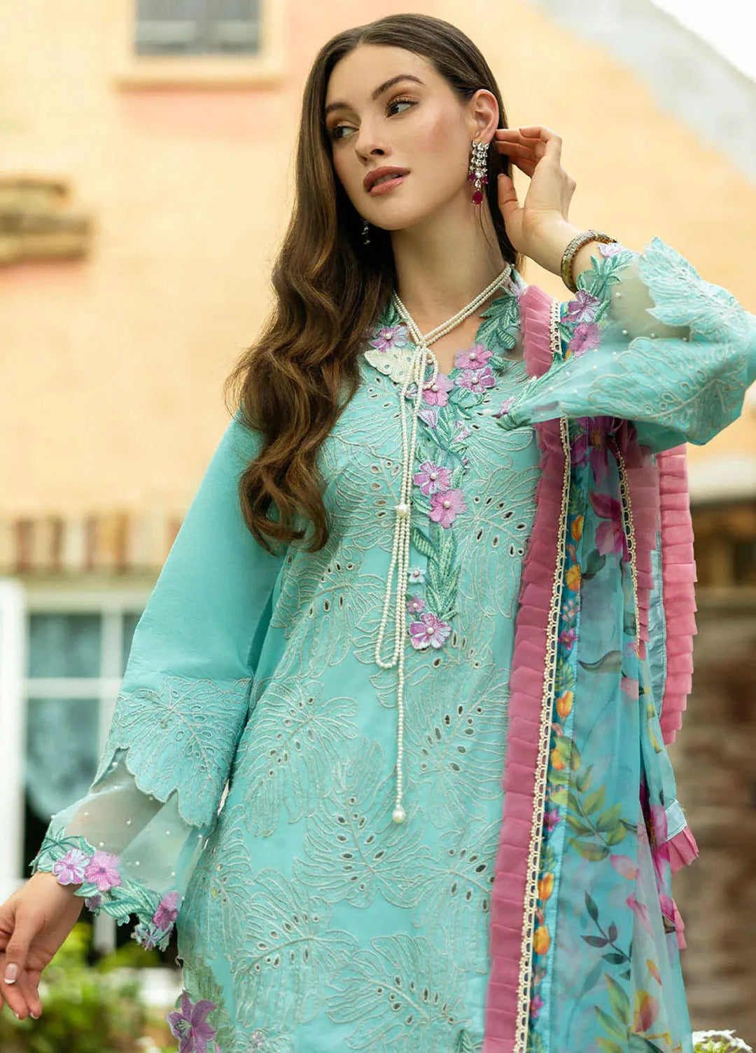 Flanerie by Roheenaz Embroidered Lawn Suit Unstitched 3 Piece RNZ25F Helene RNZ-3B - Summer Collection