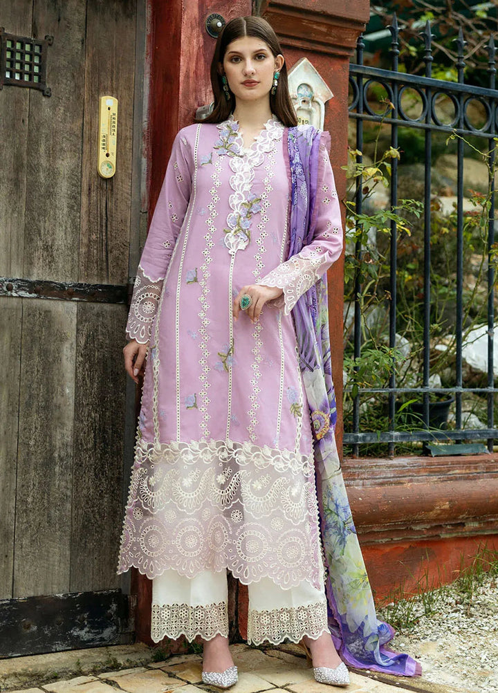 Flanerie by Roheenaz Embroidered Lawn Suit Unstitched 3 Piece RNZ25F Ines RNZ-7A - Summer Collection