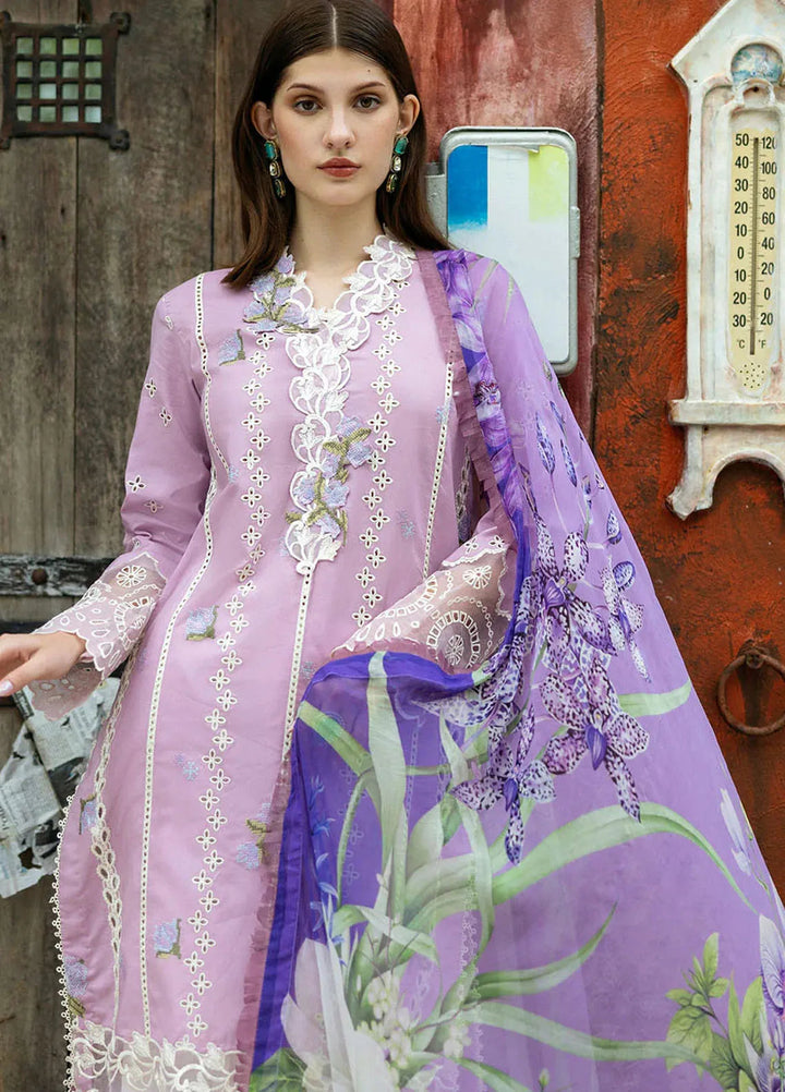 Flanerie by Roheenaz Embroidered Lawn Suit Unstitched 3 Piece RNZ25F Ines RNZ-7A - Summer Collection