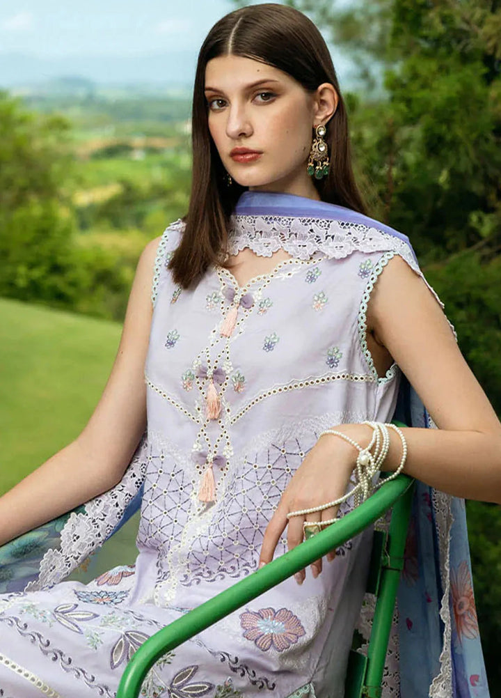 Flanerie by Roheenaz Embroidered Lawn Suit Unstitched 3 Piece RNZ25F Juana RNZ-8B - Summer Collection