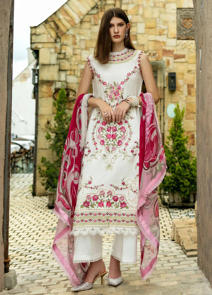 Flanerie by Roheenaz Embroidered Lawn Suit Unstitched 3 Piece RNZ25F Michlea RNZ-1B - Summer Collection