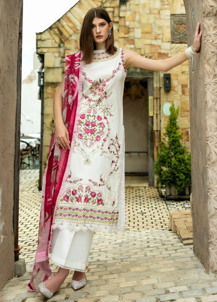Flanerie by Roheenaz Embroidered Lawn Suit Unstitched 3 Piece RNZ25F Michlea RNZ-1B - Summer Collection