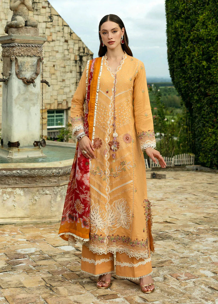 Flanerie by Roheenaz Embroidered Lawn Suit Unstitched 3 Piece RNZ25F Patricia RNZ-8A - Summer Collection