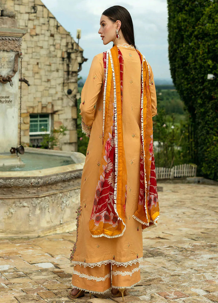 Flanerie by Roheenaz Embroidered Lawn Suit Unstitched 3 Piece RNZ25F Patricia RNZ-8A - Summer Collection