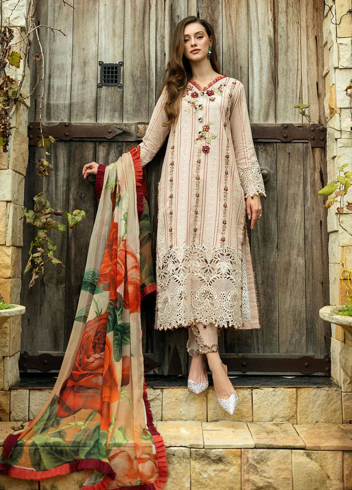 Flanerie by Roheenaz Embroidered Lawn Suit Unstitched 3 Piece RNZ25F Sophie RNZ-2B - Summer Collection