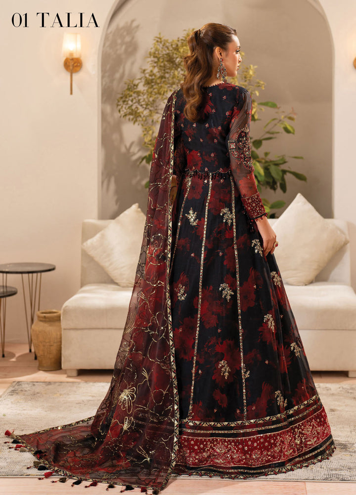 Fleur by Alizeh Fashion Embroidered Chiffon Suits Unstitched 3 Piece AFB25FF CH-2191 Talia - Formals Collection