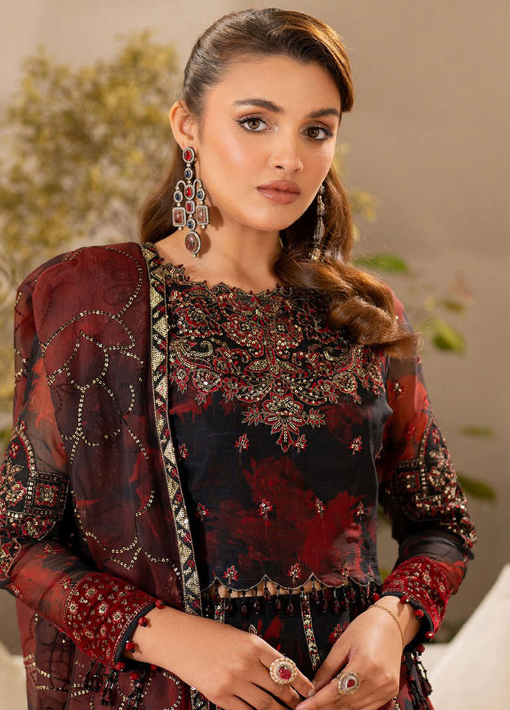 Fleur by Alizeh Fashion Embroidered Chiffon Suits Unstitched 3 Piece AFB25FF CH-2191 Talia - Formals Collection