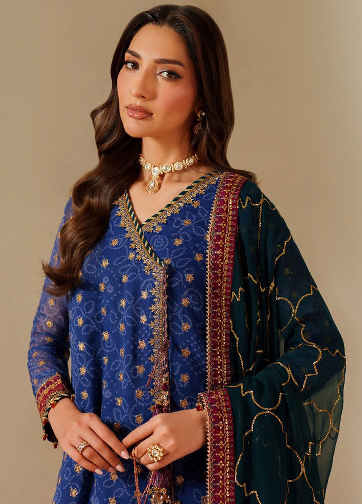 Fleur by Alizeh Fashion Embroidered Chiffon Suits Unstitched 3 Piece AFB25FF CH-2198 Rahsa - Formals Collection