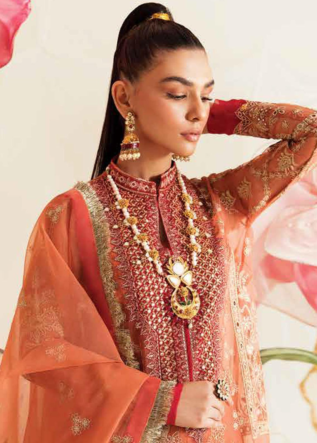 Fleur De Lis by Ayzel Embroidered Chiffon Suits Unstitched 3 Piece AAF23FL 01 Irisa - Luxury Collection