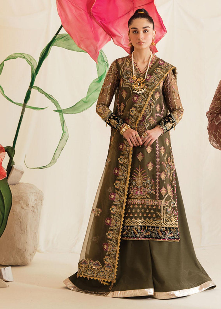 Fleur De Lis by Ayzel Embroidered Chiffon Suits Unstitched 3 Piece AAF23FL 02 Azalea - Luxury Collection