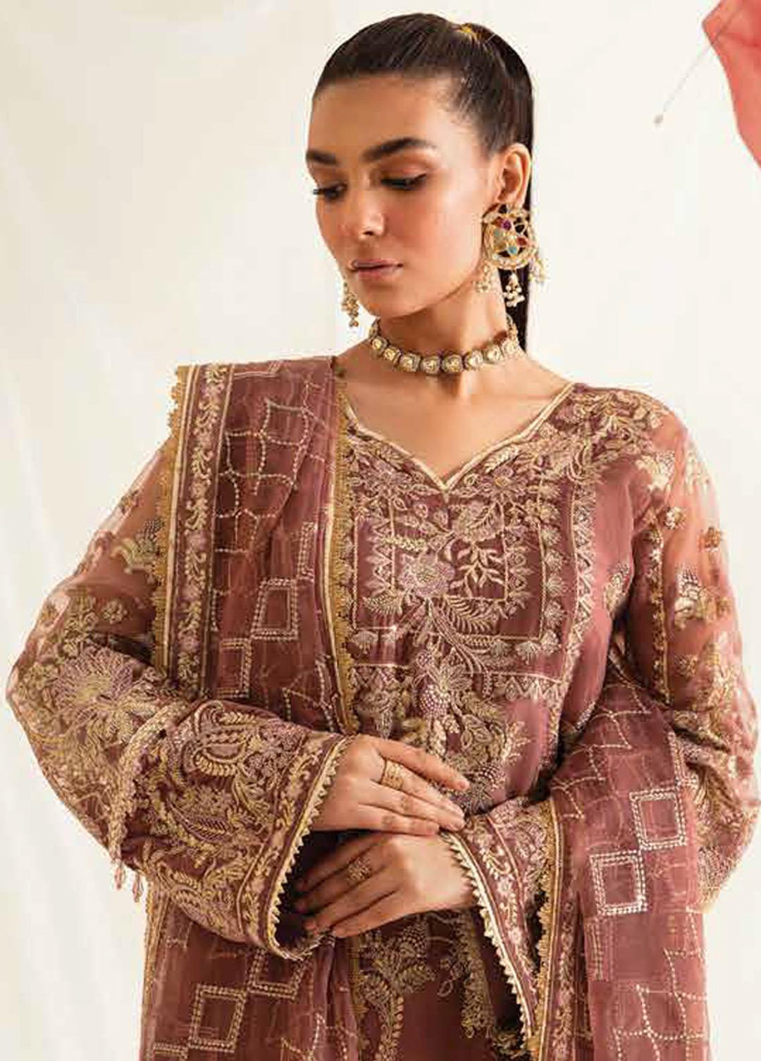 Fleur De Lis by Ayzel Embroidered Chiffon Suits Unstitched 3 Piece AAF23FL 04 Osmose - Luxury Collection