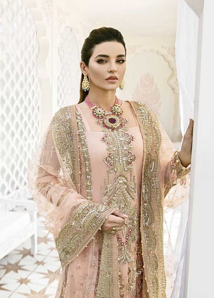 Gulaal Luxury Pret Embroidered Net 3 Piece Dress GL22FDR Voir
