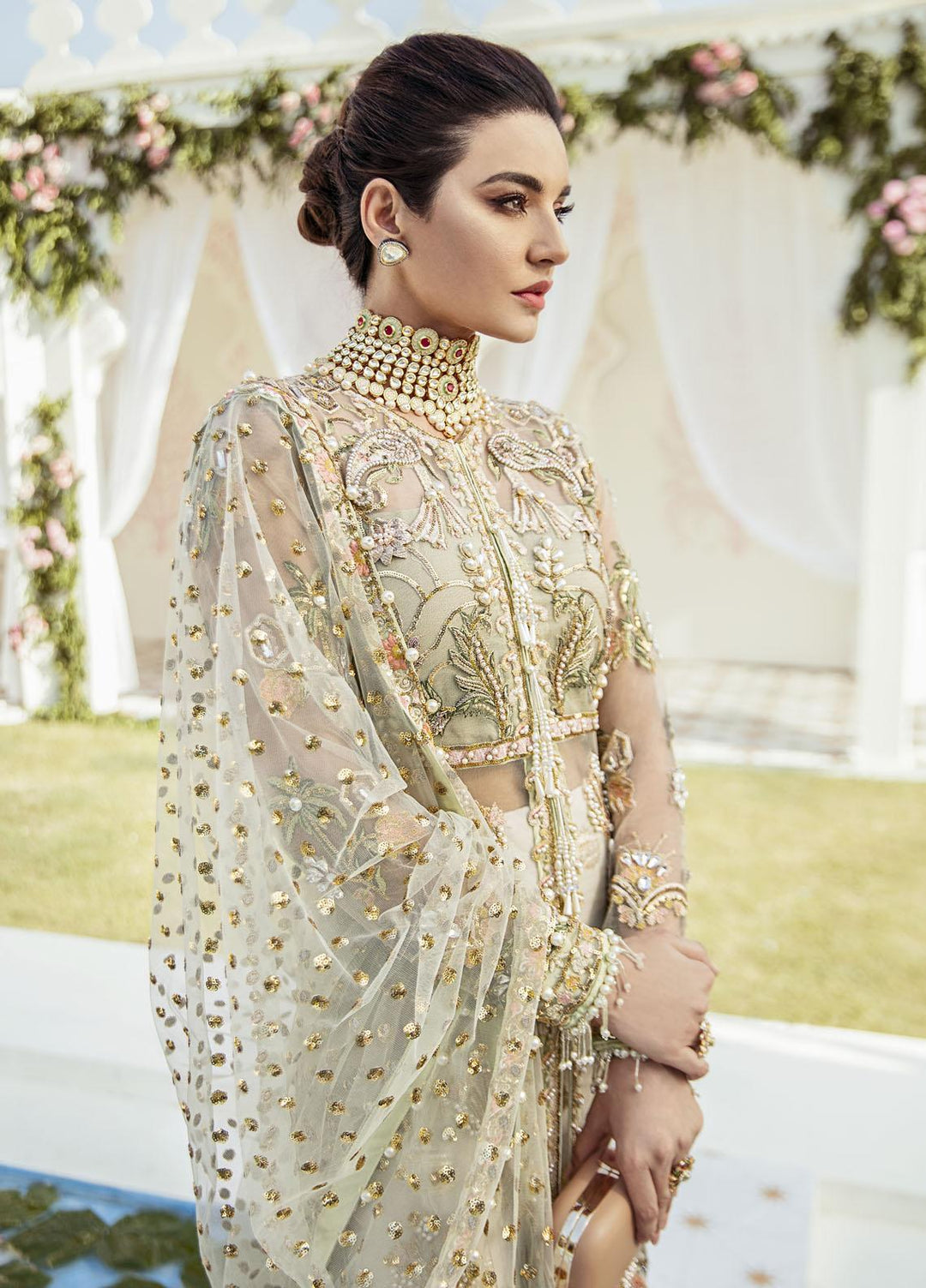 Gulaal Luxury Pret Embroidered Net 3 Piece Dress GL22FDR Cher