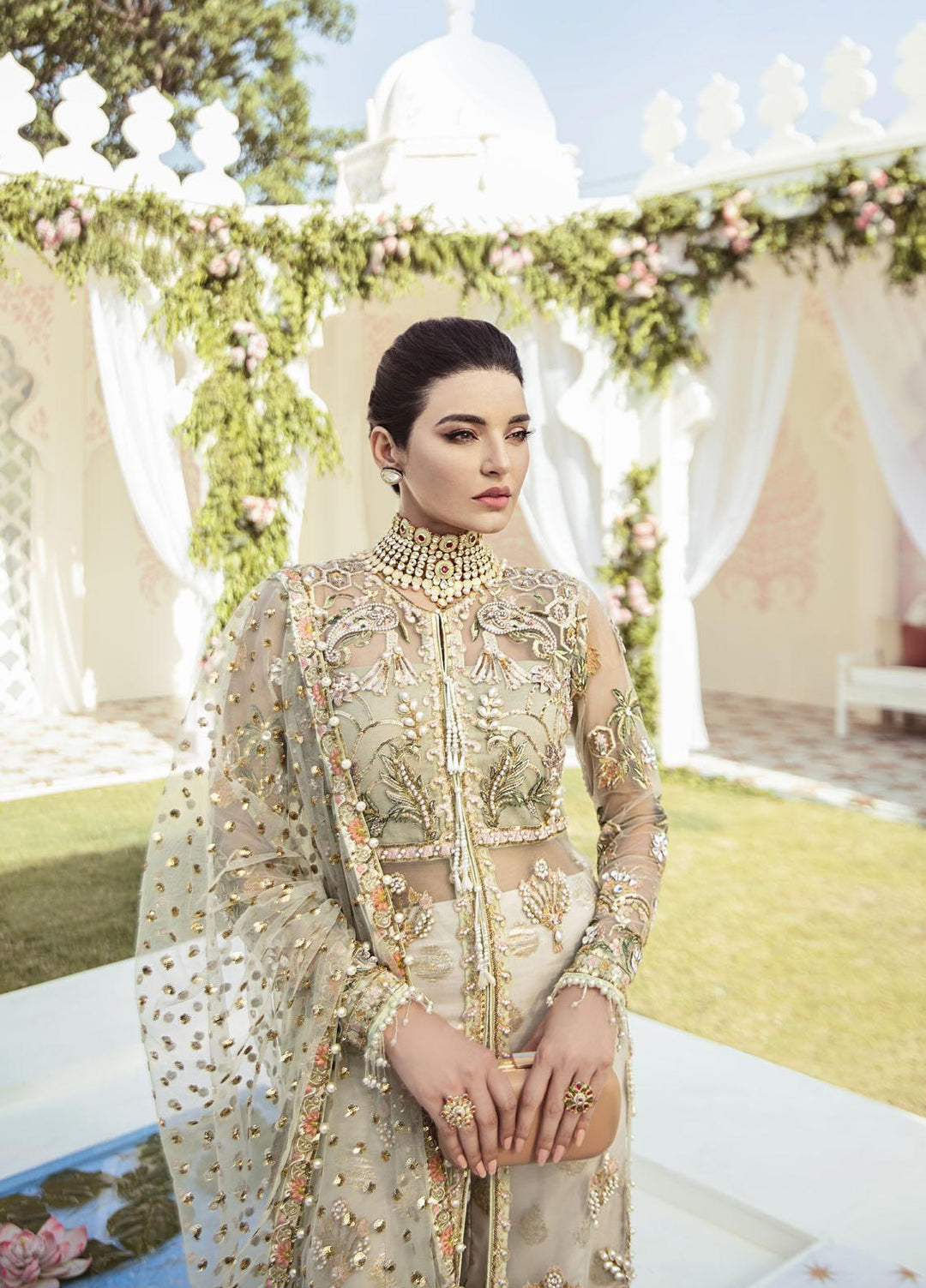 Gulaal Luxury Pret Embroidered Net 3 Piece Dress GL22FDR Cher