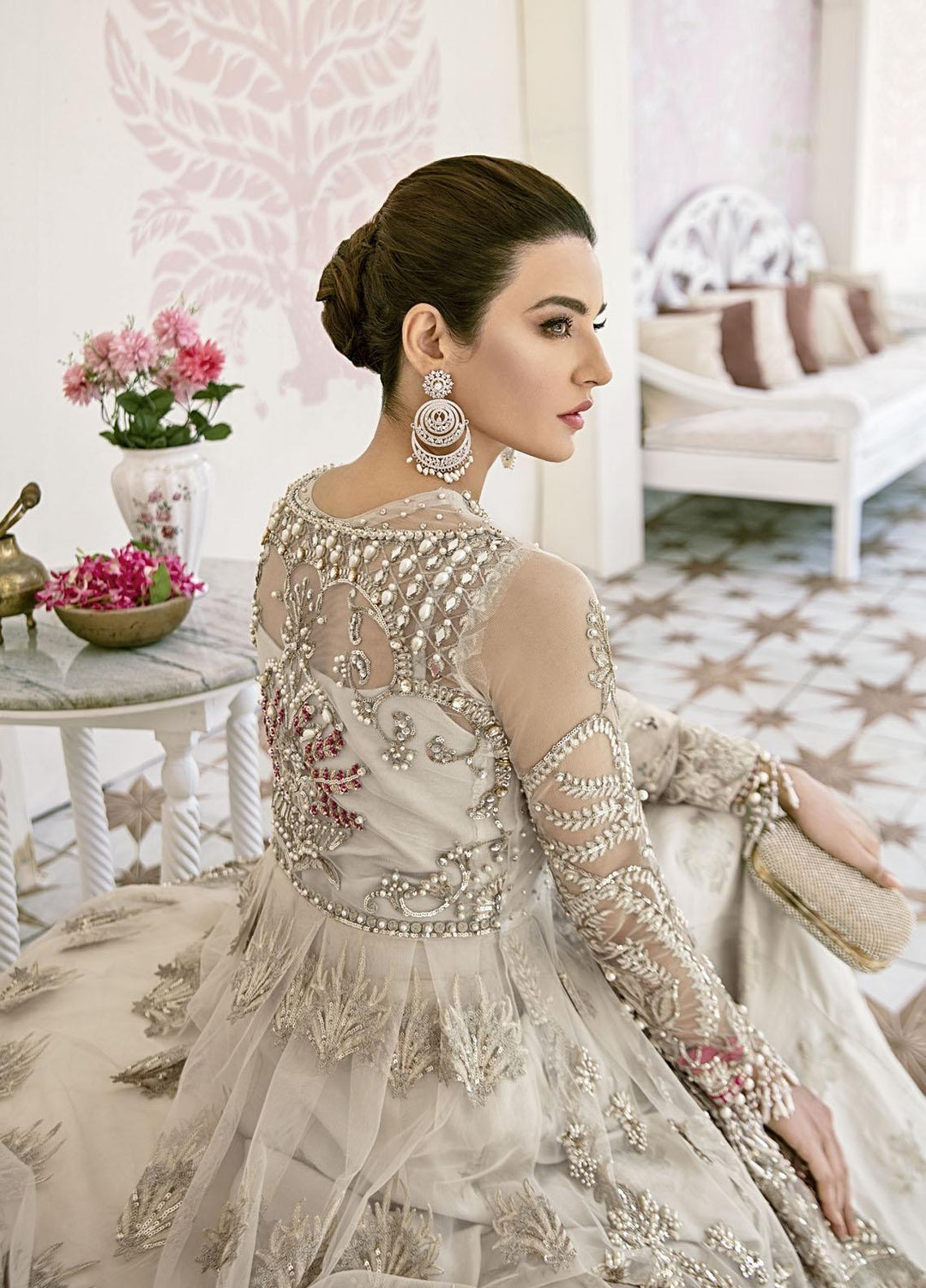 Gulaal Luxury Pret Embroidered Net 3 Piece Dress GL22FDR Jeune