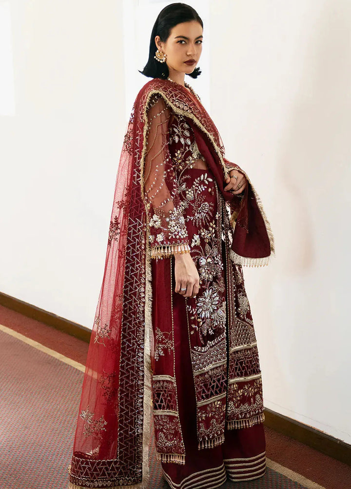 Fleurie By Saad Shaikh Embroidered Net Suits Unstitched 4 Piece SSK24F Arya - Luxury Collection