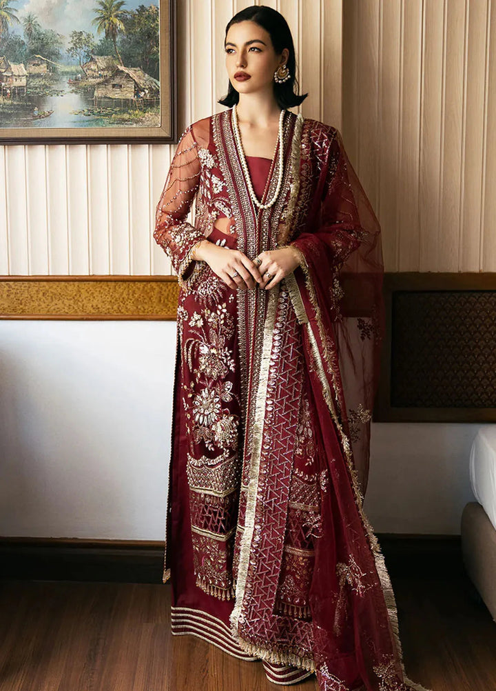 Fleurie By Saad Shaikh Embroidered Net Suits Unstitched 4 Piece SSK24F Arya - Luxury Collection