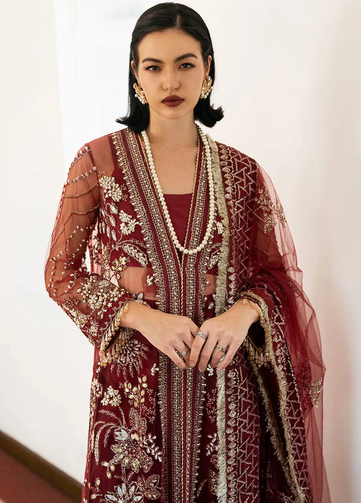 Fleurie By Saad Shaikh Embroidered Net Suits Unstitched 4 Piece SSK24F Arya - Luxury Collection