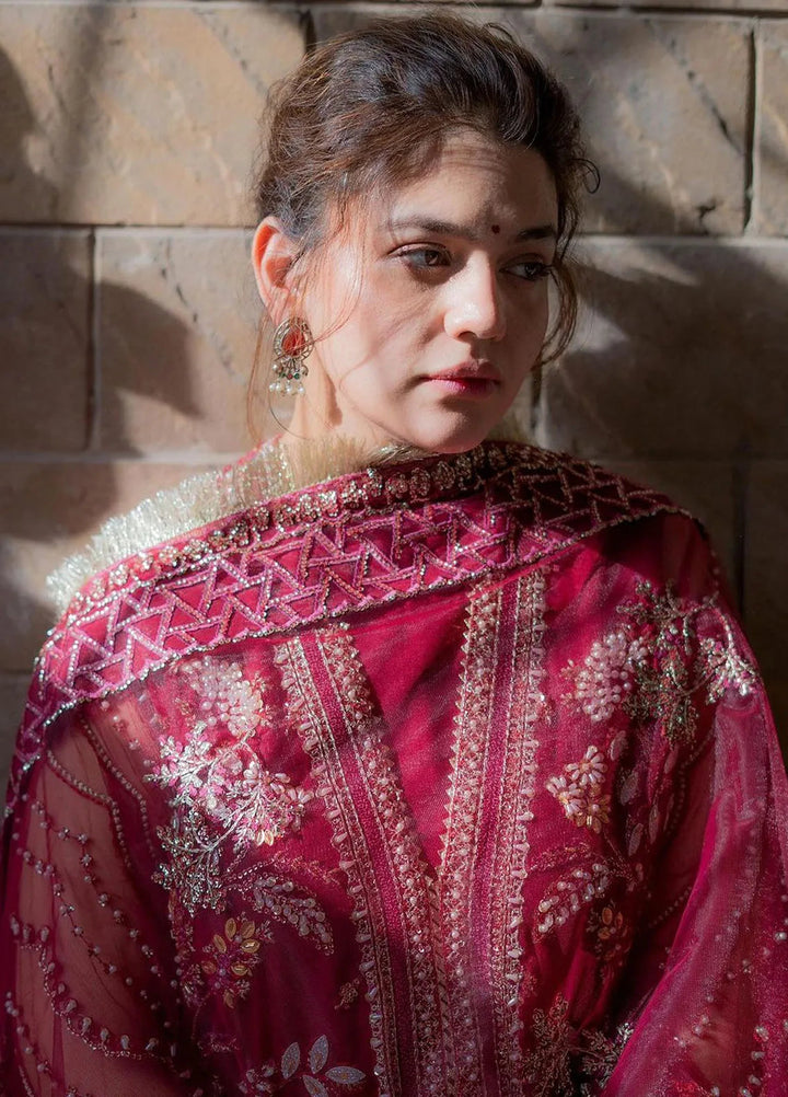 Fleurie By Saad Shaikh Embroidered Net Suits Unstitched 4 Piece SSK24F Arya - Luxury Collection