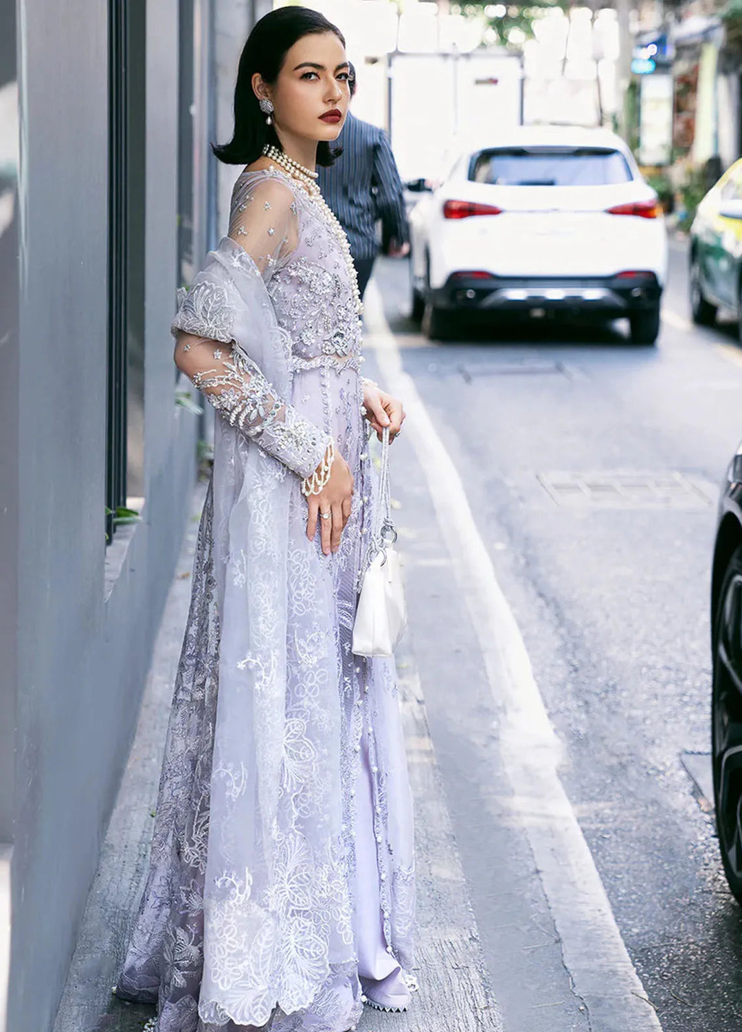 Fleurie By Saad Shaikh Embroidered Net Suits Unstitched 4 Piece SSK24F Mariska - Luxury Collection