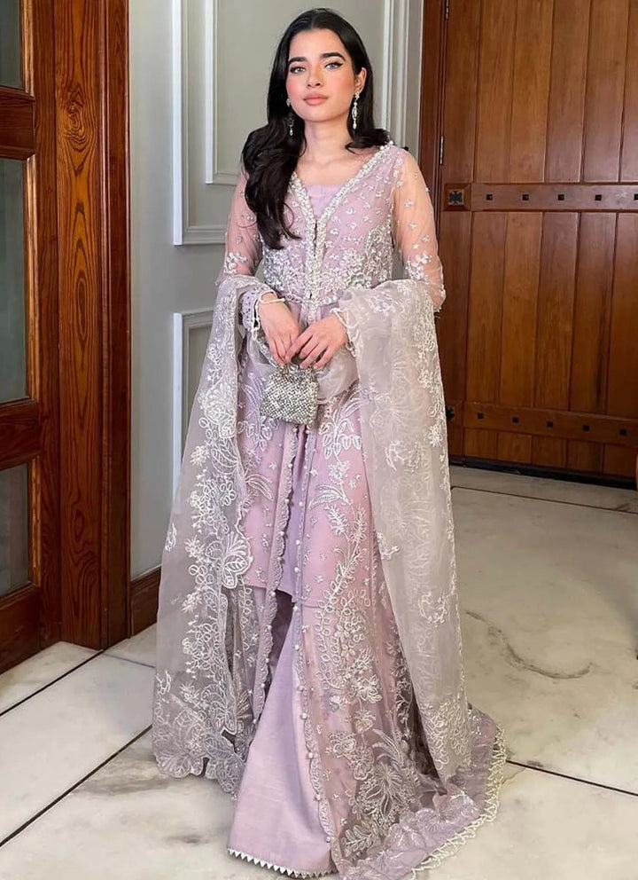 Fleurie By Saad Shaikh Embroidered Net Suits Unstitched 4 Piece SSK24F Mariska - Luxury Collection