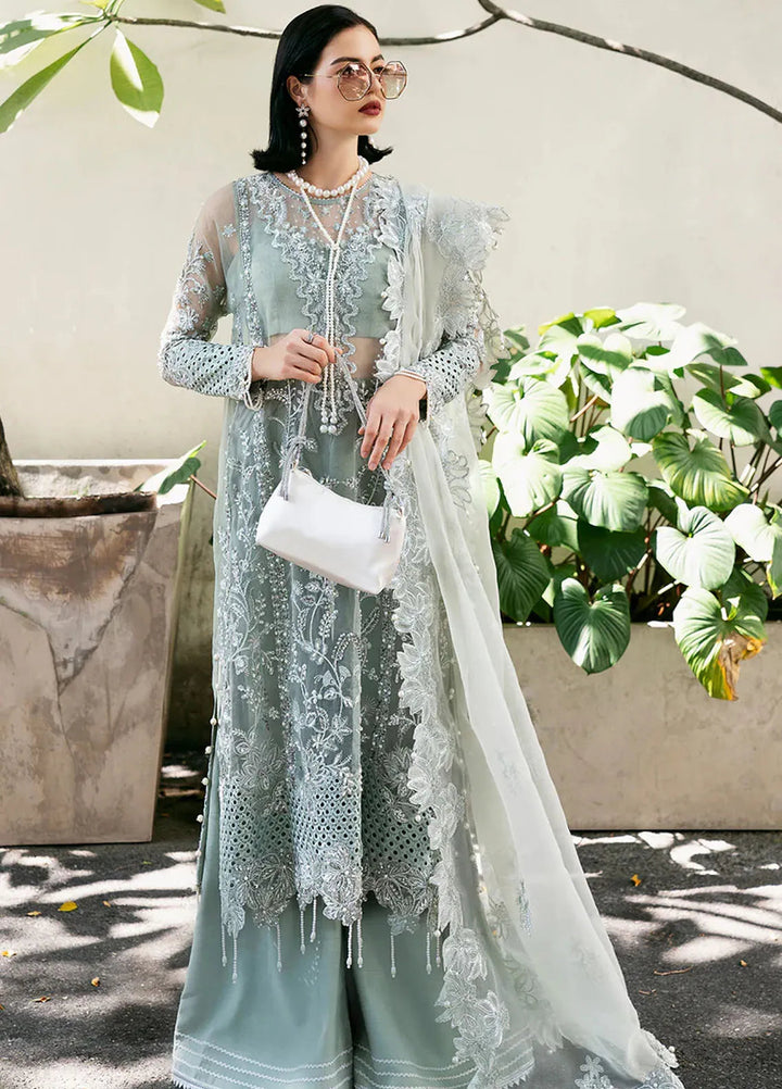 Fleurie By Saad Shaikh Embroidered Organza Suits Unstitched 4 Piece SSK24F Anya - Luxury Collection