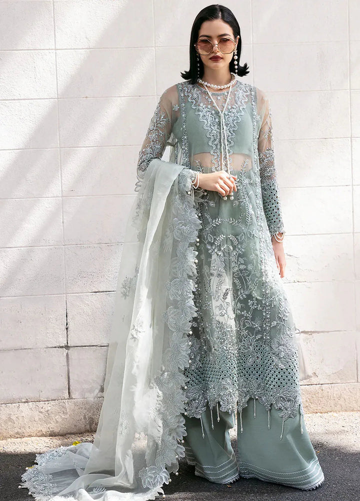 Fleurie By Saad Shaikh Embroidered Organza Suits Unstitched 4 Piece SSK24F Anya - Luxury Collection