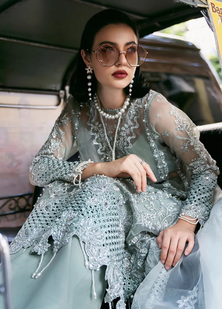 Fleurie By Saad Shaikh Embroidered Organza Suits Unstitched 4 Piece SSK24F Anya - Luxury Collection